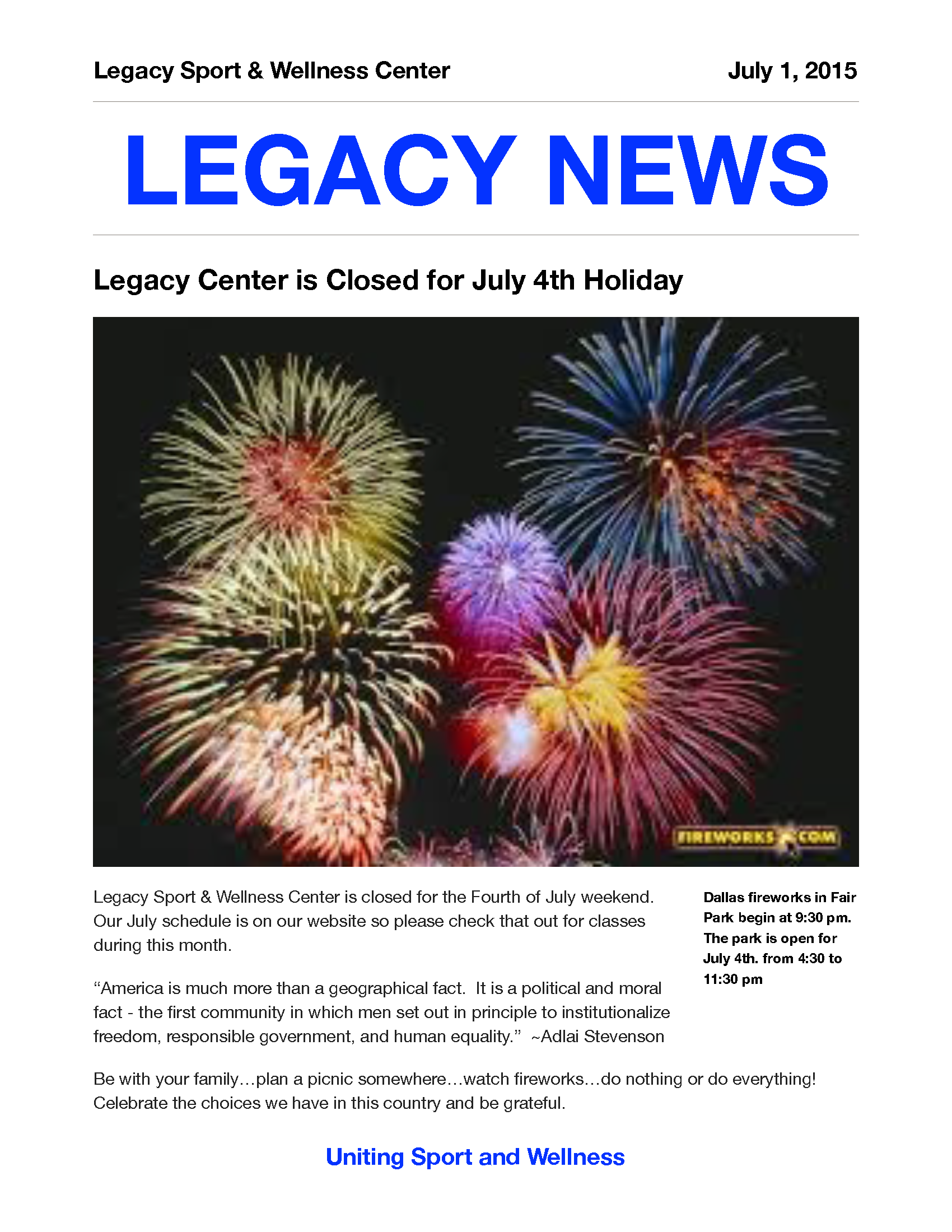Legacy News 7/1/2015