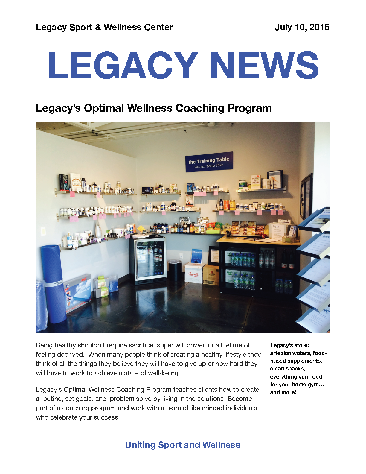 Legacy News 7/10/2015